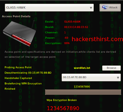 Cracking WPA encryption based WIFI password