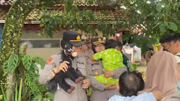 Polres Indramayu Terus Memberikan Trauma Healing Kepada Korban Gempa Bumi di Kabupaten Cianjur