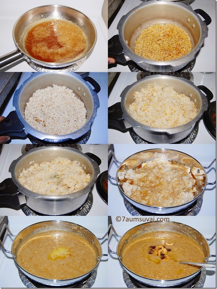 Samai arisi sakkarai pongal process1