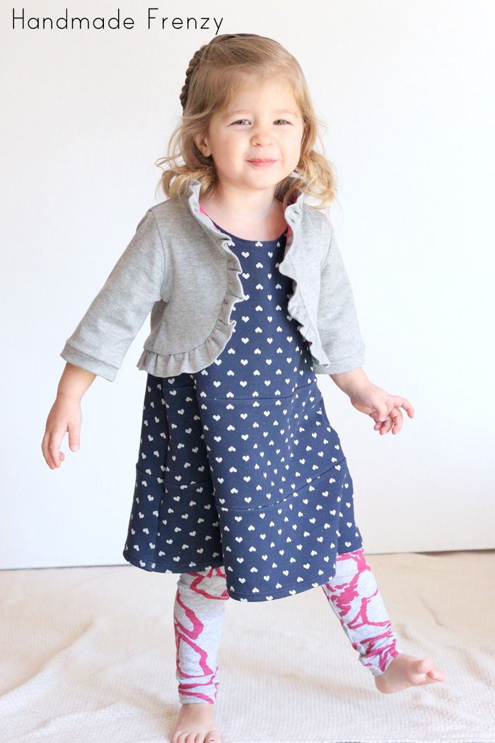 Sewing Patterns:Ruffle Bolero, Norah Dress, Fancy Pants Leggings