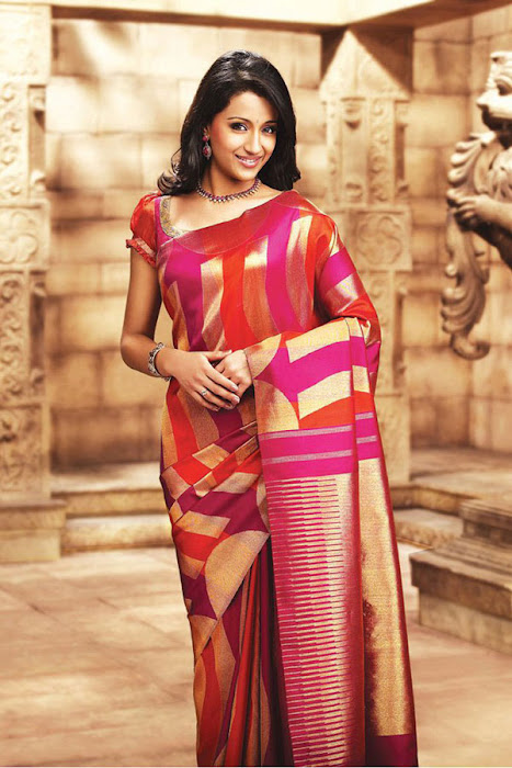 trisha in saree unseen pics