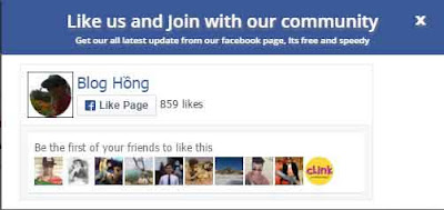 Facebook like box pup cho blogspot