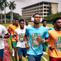 Nigerian University Students Jogging