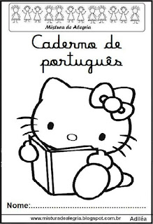 Capa caderno português Hello Kitty