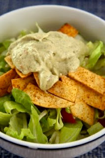 Southwest Pepper Jack Salad with Creamy Avocado Salsa Dressing: Savory Sweet and Satisfying