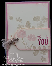 Vintage Painted Petals Ornate Tag Card