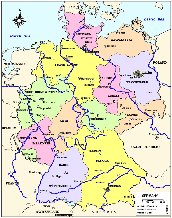 MQC GERMAN CLASS: MAP OF GERMANY