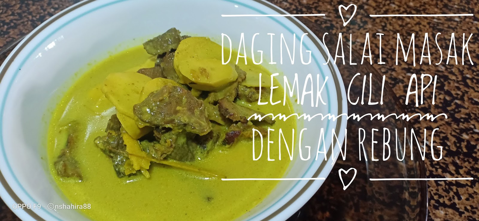 Daging Salai Masak Lemak Cili Api Dengan Rebung Style Nogori Sembilan