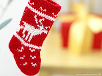 red christmas stocking wallpaper