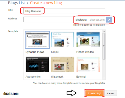 Cara Mudah Buat Blogspot 2013