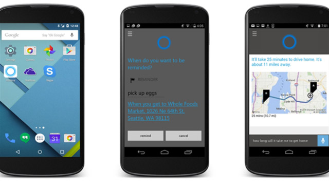 Nova versão para Android da assistente virtual Cortana