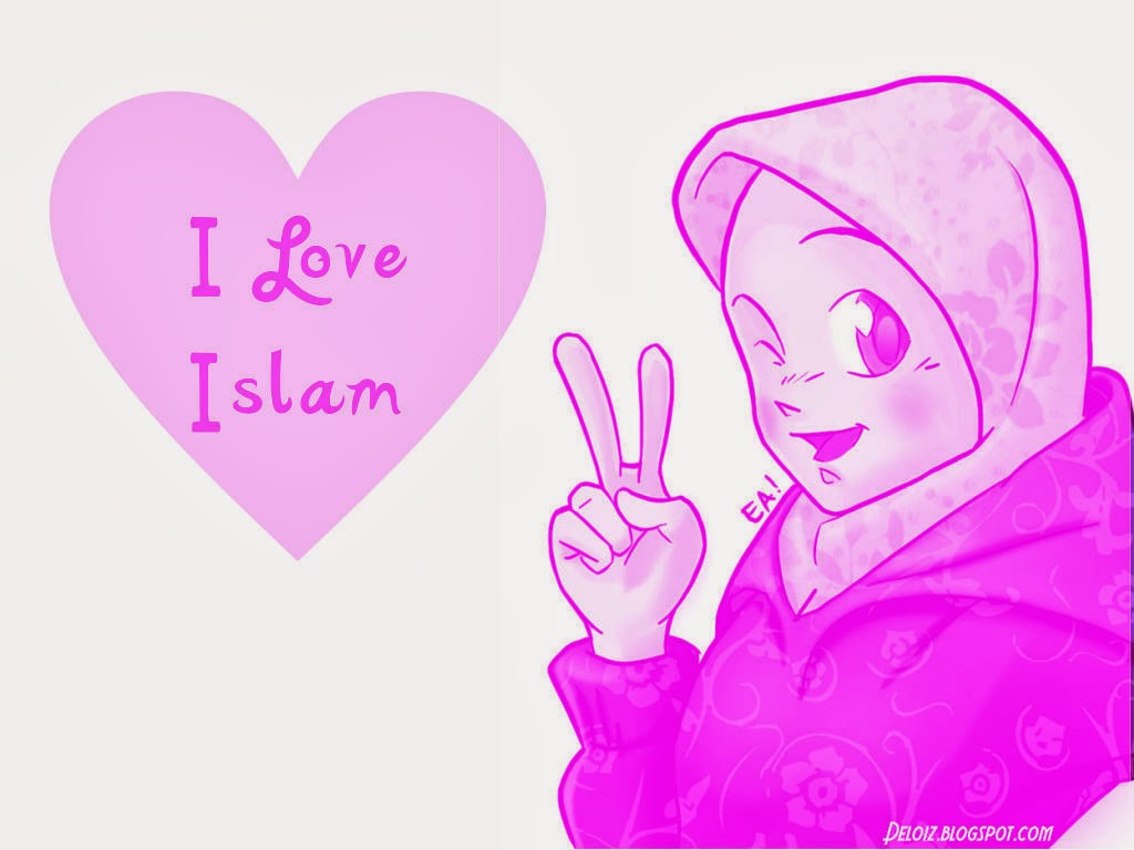 Wallpaper Atau DP BBM Muslimah Cute Khusus Android 2015