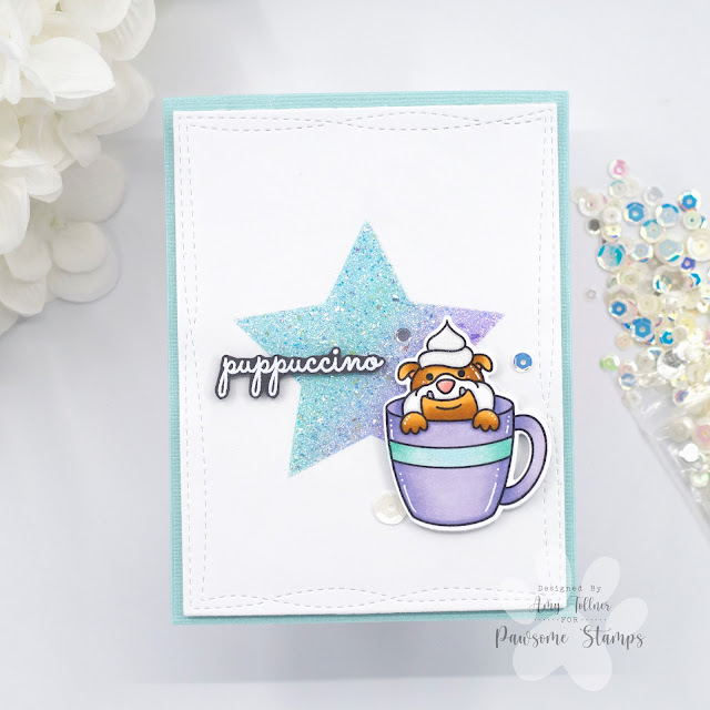 Coffee Besties Stamp and Die Set, Dreamy Days Sequin Mix by Pawsome Stamps #pawsomestamps #handmade