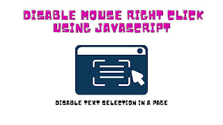 Disable Mouse Right Click using JavaScript