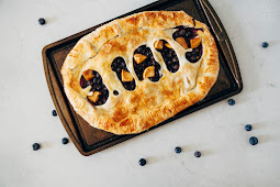 Blueberry, Apple, and Caramel Pi Day Slab Pie