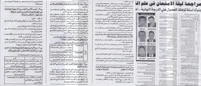 المراجعه النهائيه والتوقعات لمادة علم النفس للثانويه العامه 