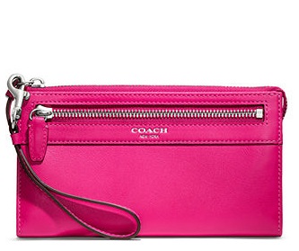 COACH Legacy Leather Zippy Wallet 48688 Fuchsia