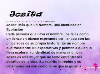 significado del nombre Josita