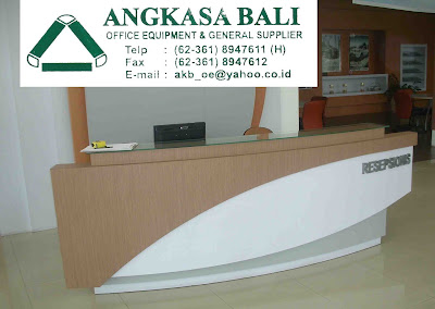 jual meja resepsionis di bali reception counter furniture