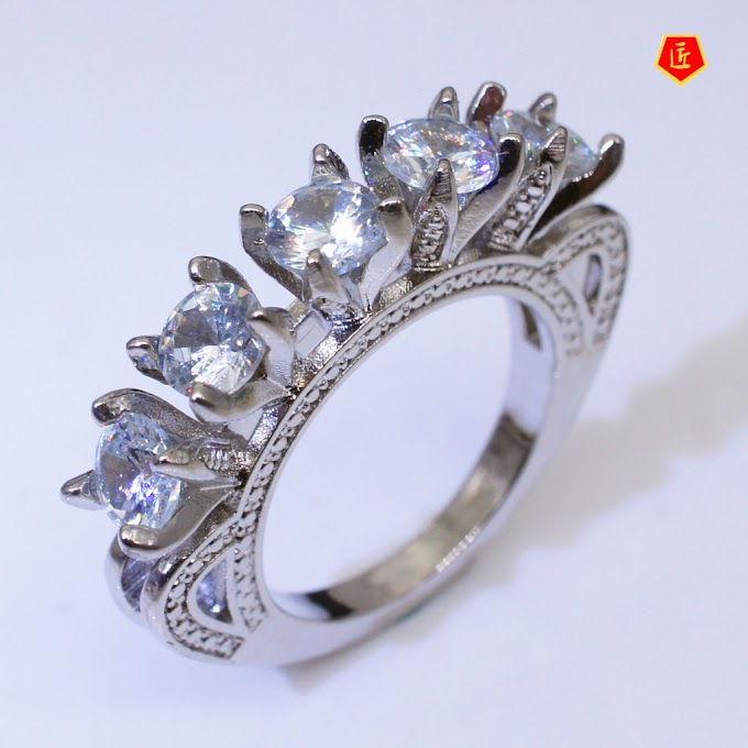 [ 3.Shipped within 48 hours and delivered to you wi[Ready Stock]Creative Moissanite Ring S925 Silverthin 7-10 days. ] 