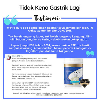 Testimoni ESP Shaklee Untuk Gastrik ~ VITAMIN WAWA