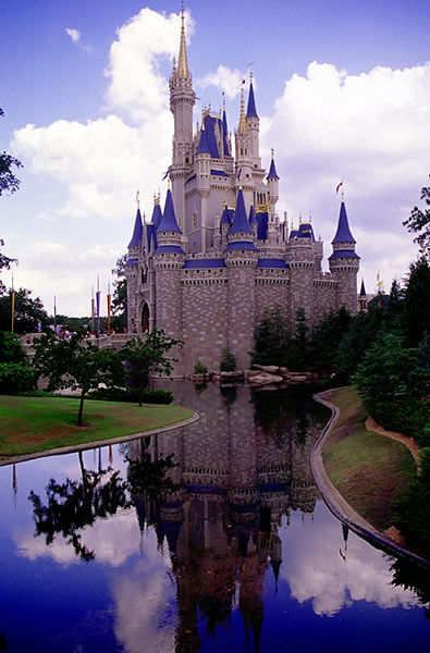 walt disney world castle at night. walt disney world castle