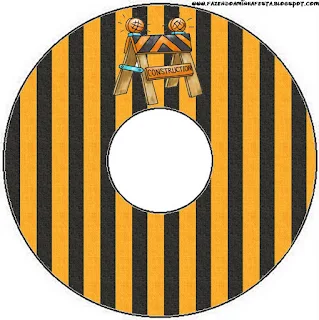 Construction Themed Party Free Printable CD Labels.