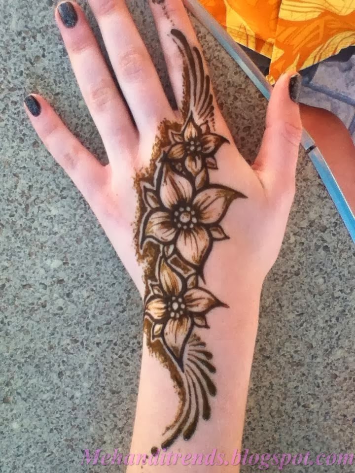 Henna For Wedding Hand Mehndi Back Side