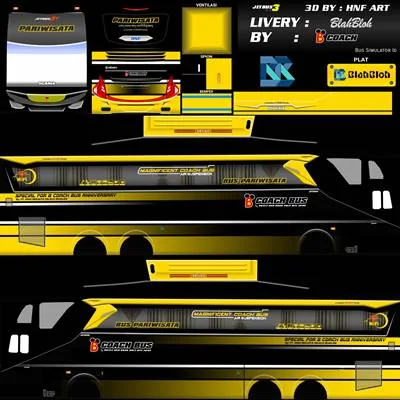 Livery Bussid Sadewa SHD Original B Coach