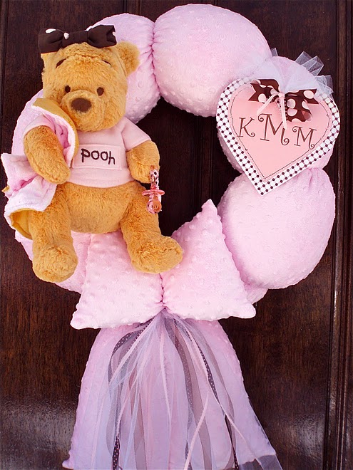 13. Pink Pooh Wreath