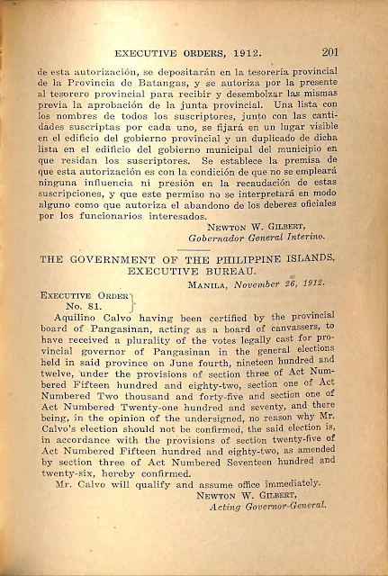 Executive Order No. 80 Series of 1912