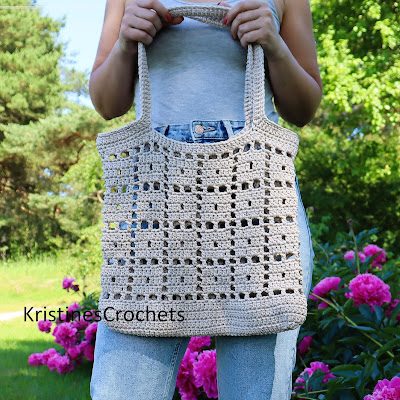 KristinesCrochets : Classic Tote Shoulder Bag - Easy Crochet Pattern