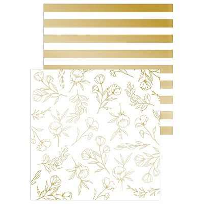 2 sheets from Gold Foil Patterns Paper Packet (X9019)