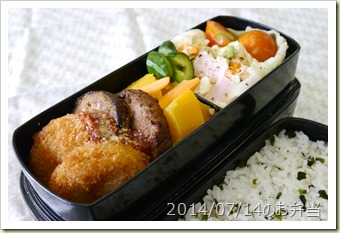 ポテトサラダとバターナッツ弁当(2014/07/14)