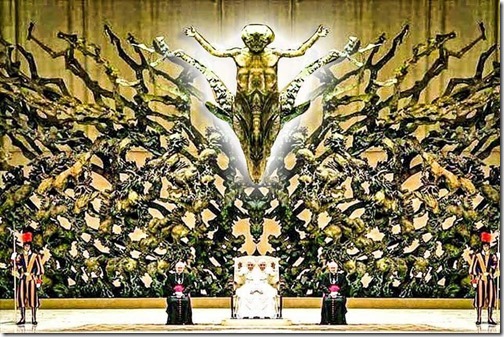 la rsurreción escultura satanica en el vaticano
