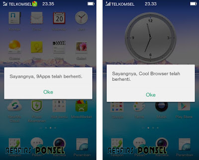 Sayangnya aplikasi telah berhenti di oppo