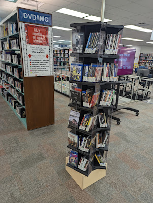 The Gardner-Harvey Library New Media Display for DVDs.