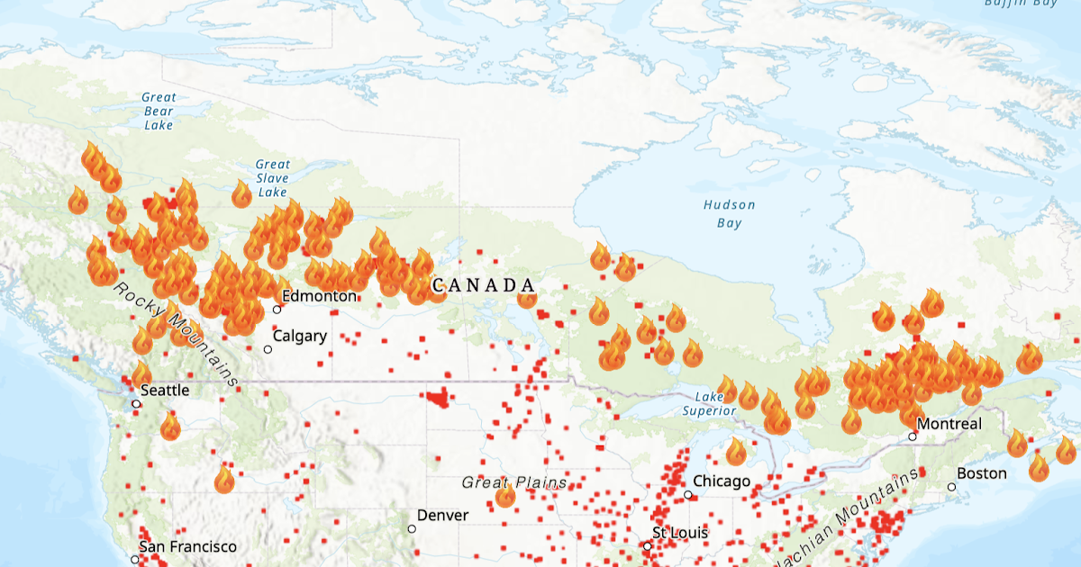 Map of the Week: Forest Fires All Over North America