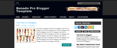 Benado Pro Blogger Template - Professional Blogger Template