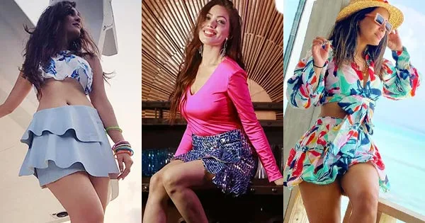 indian tv actress sexy legs short skirt