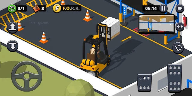 لعبة Forklift Extreme 3D | لعبة قيادة الرافعة الشوكية الفوركلفت والقيام بالمهمات المختلفة