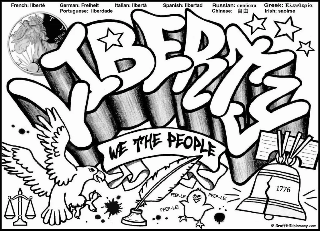 Graffiti Wall Graffiti Words coloring pages For Teenagers