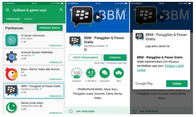 Simak, Cara Memperbarui BBM Ke Versi Terbaru di HP Android