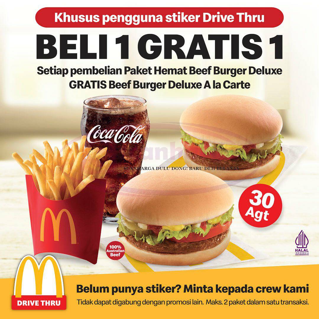 Promo McDonalds BELI 1 GRATIS 1 Edisi 30 Agustus 2023