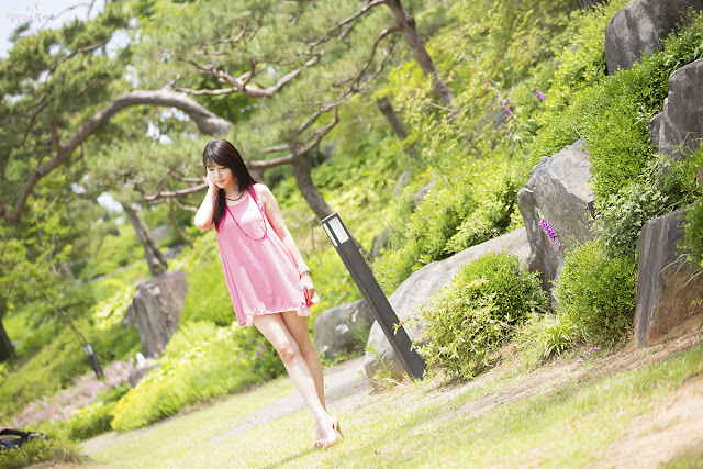 3 Lee Ji Woo in Pink - very cute asian girl - girlcute4u.blogspot.com