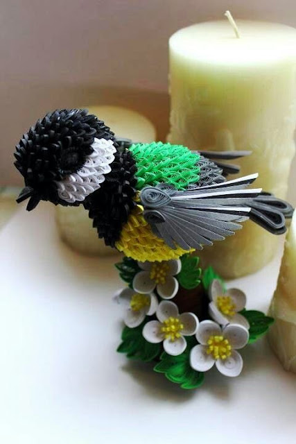 3d paper quilling birds patterns