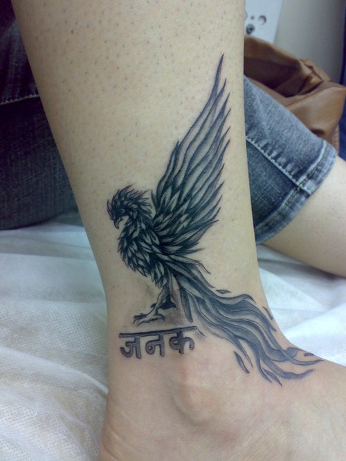 Historically the phoenix was used not just as a tattoo