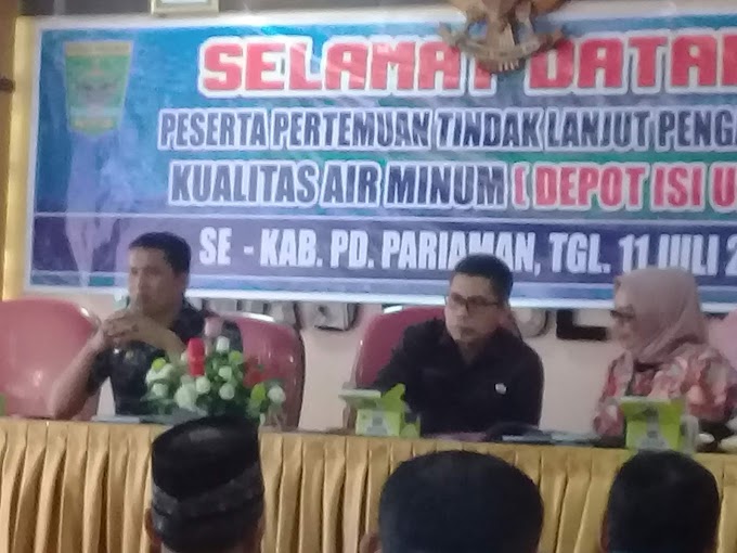 Di Padang Pariaman Ternyata Masih Banyak  Depot Air Minum Isi Ulang Belum Berizin