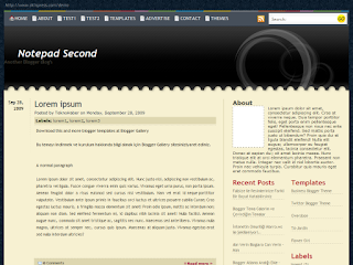 notepad2, notepadsecond,notepad blogger template