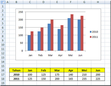 The Answer: Grafik Kolom Dalam Ms.Excel 2007